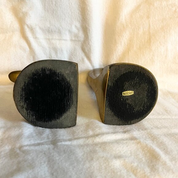 Vintage Estate Solid Brass Duck Head Bookends - Picture 5 of 7